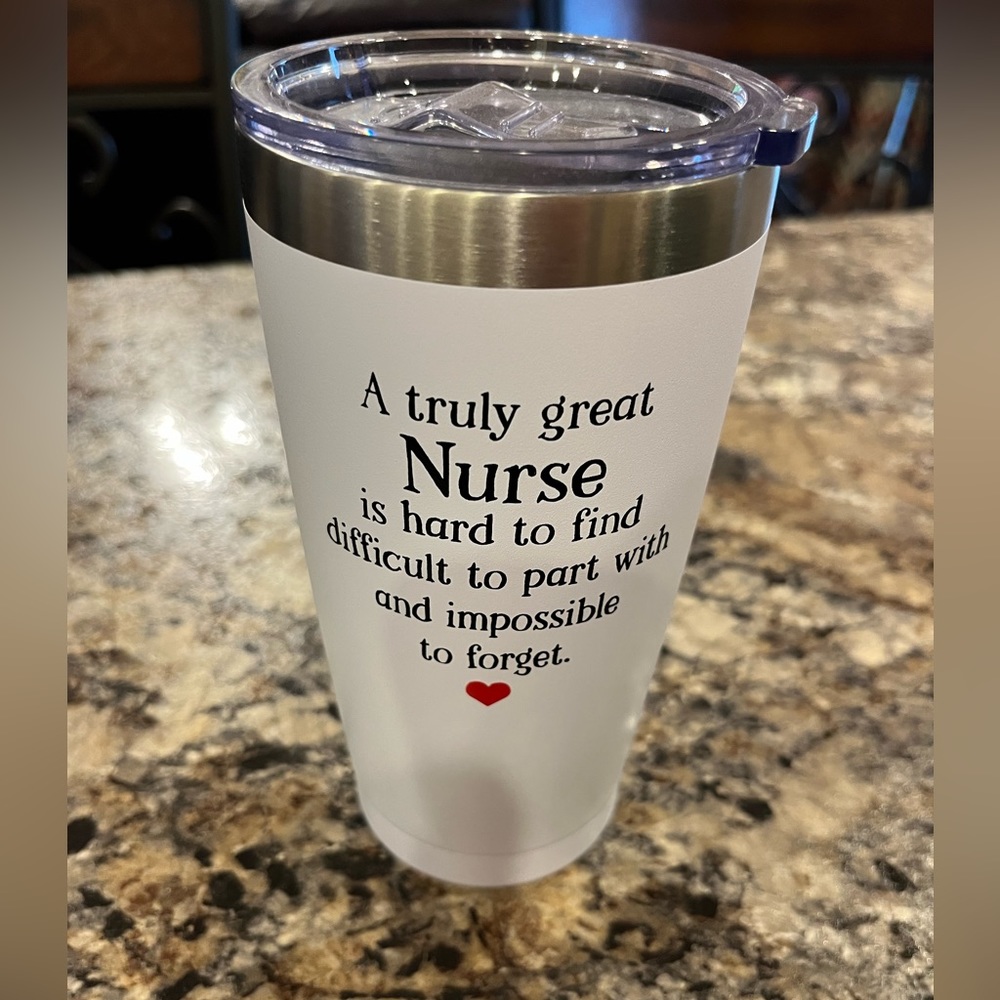 20oz insulated cup with nurse theme